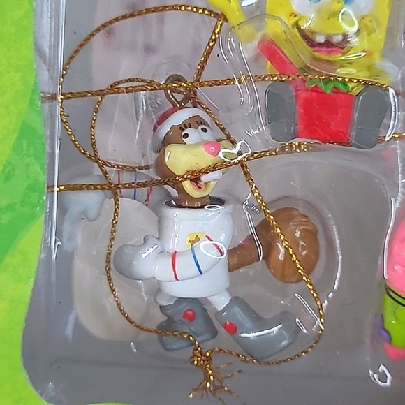 Vintage 2003 Y2K SpongeBob SquarePants Kurt S. Adler Mini Ornament Set of Four - Picture 6 of 11